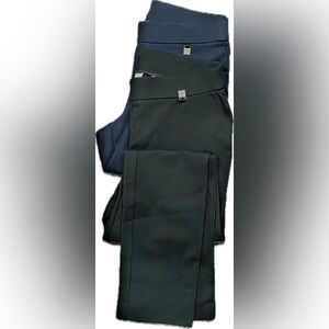 2 pairs Women’s pants NWT. Rafaella Comfort size 12. (1) Black, (1) Blue